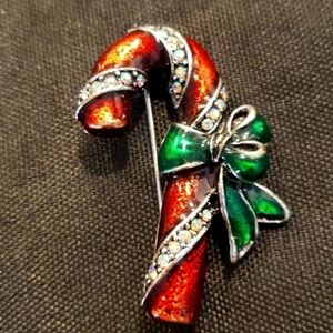 OTC Candy Cane brooch pin